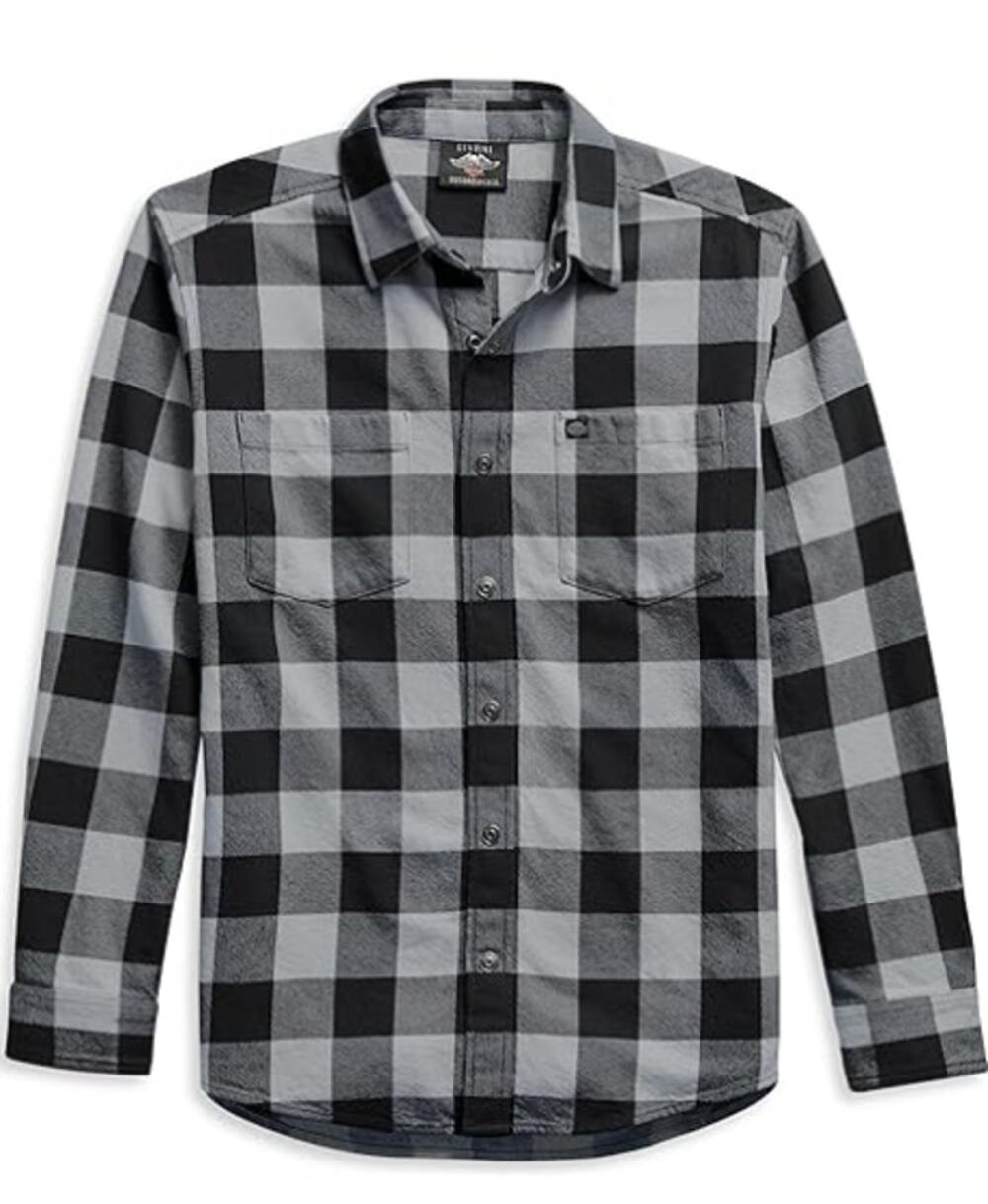 RAILS x REVOLVE Lennox Plaid Long Sleeve Button Up Shirt L Charcoal Black Check